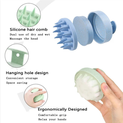 Silicone Scalp Massage Shampoo Brush